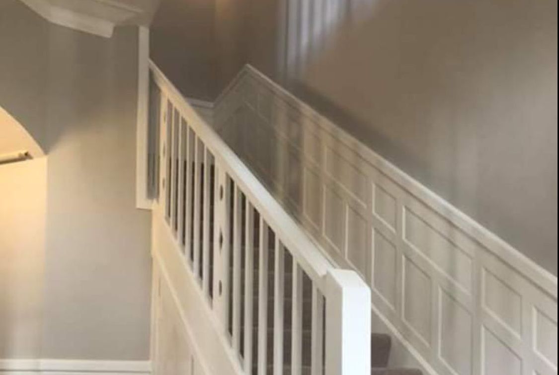 Stairway painted - interior painting services glasgow